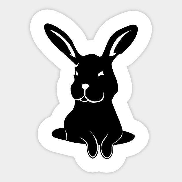 Hole Rabbit Sticker by ZuskaArt